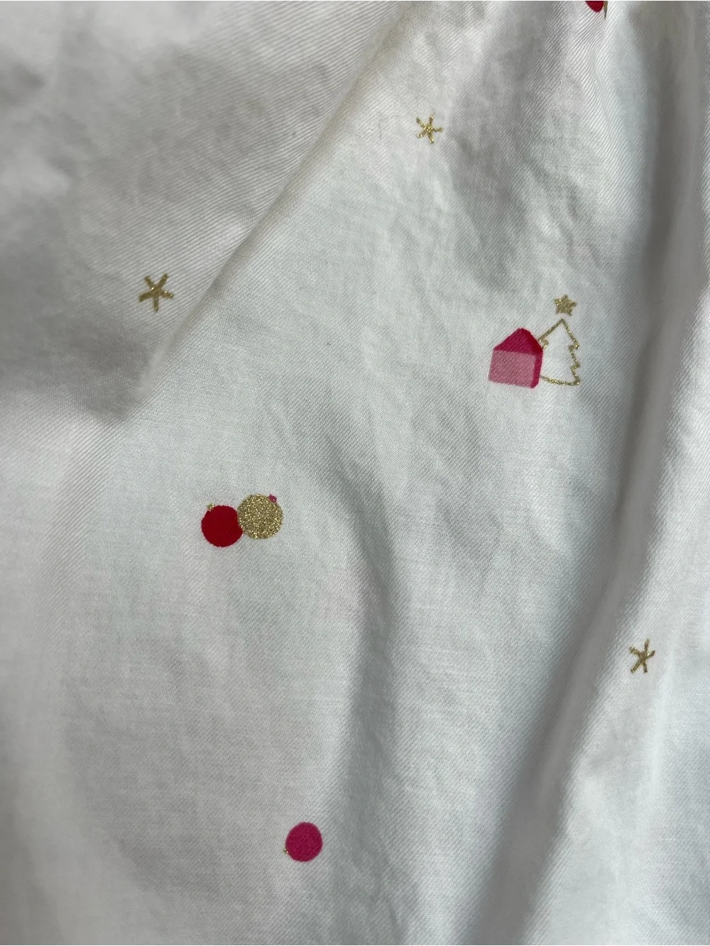 Jacadi White Nightgown with Pink & Gold Embroidery